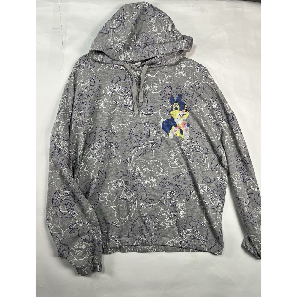 Disney Parks Forever Collection By Junk Food Gray Thumper‎ Hoodie Size XL Bambi